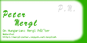 peter mergl business card